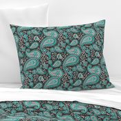 Modern Paisley in Mint Green