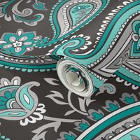 Modern Paisley in Mint Green