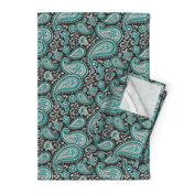 Modern Paisley in Mint Green