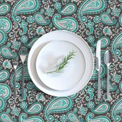 Modern Paisley in Mint Green