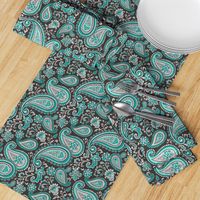 Modern Paisley in Mint Green