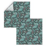 Modern Paisley in Mint Green