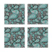 Modern Paisley in Mint Green