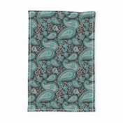 Modern Paisley in Mint Green