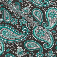 Modern Paisley in Mint Green