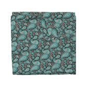 Modern Paisley in Mint Green