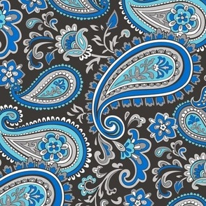 Modern Paisley in Blue