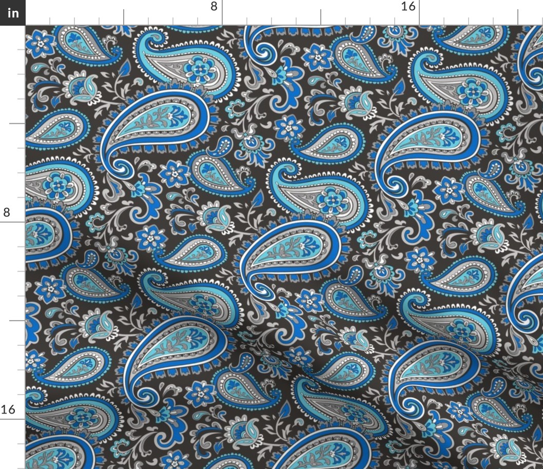 Modern Paisley in Blue
