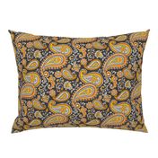 Modern Paisley in Orange Yellow