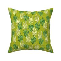 Abstract Scales on Faux Linen- Green