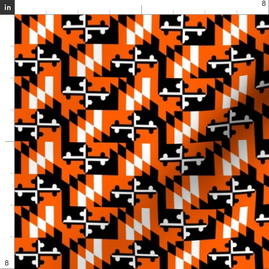 Maryland Flag Baltimore Orioles Colors Fabric