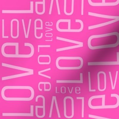 Pink love fabric