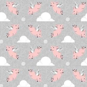 When Pigs Fly - Weathered Grey Background