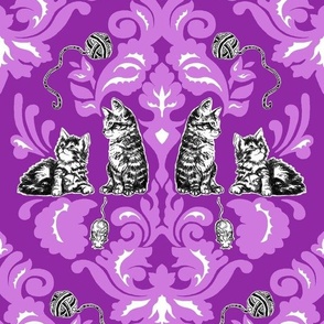 Kitten print purple