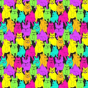 French Bulldog Madness MINI PRINT (Rainbow/Charcoal)