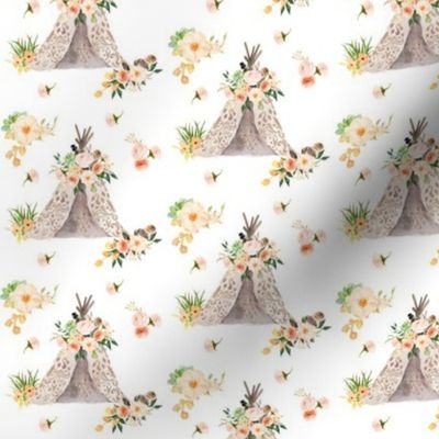 Floral Aztec Teepee - 3" Small Print