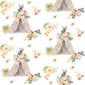 Floral Aztec Teepee - 3" Small Print