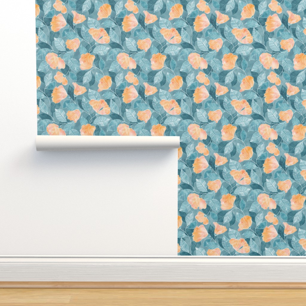 Rose of Sharon Wallpaper | Spoonflower