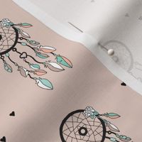 Indian Summer bohemian gypsy dream catcher illustration design pastel