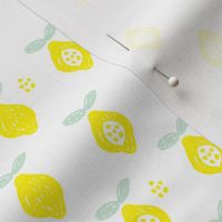 Cute soft pastel lemon fruit illustration kids summer design