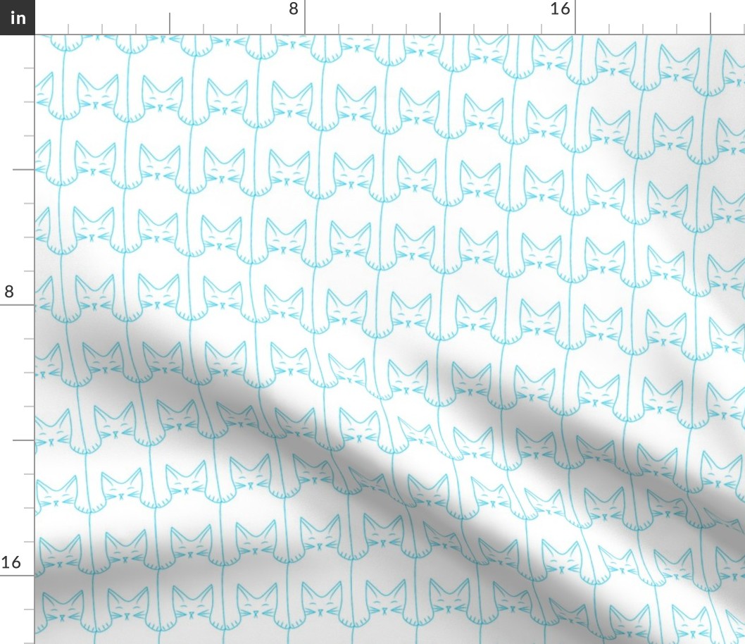 cat pattern (blue)