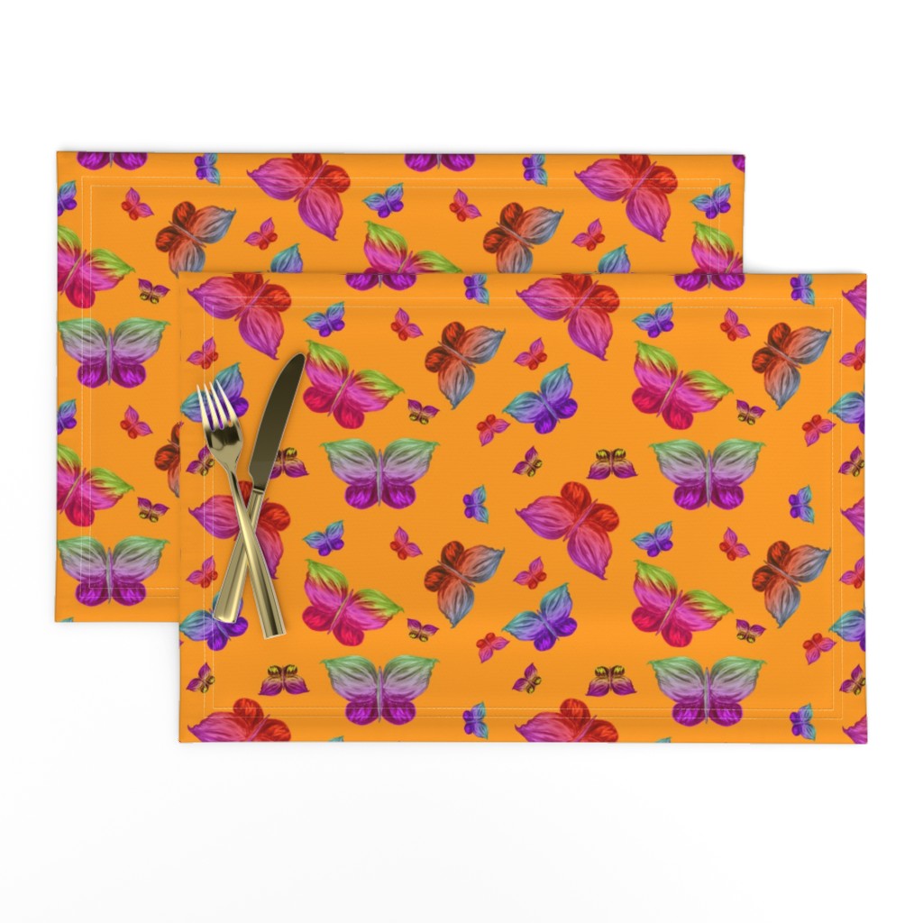 BUTTERFLIES EXOTIC JUNGLE ORANGE Large