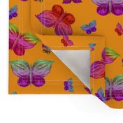 BUTTERFLIES EXOTIC JUNGLE ORANGE Large