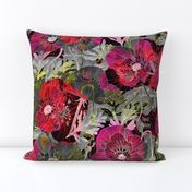 Romance Poppies Mod Dark Botanical