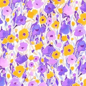 Flower Field Yellow Purple