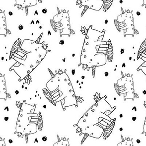 unicorn cecream pattern doodle