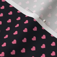 Hearts Pink on Black XS