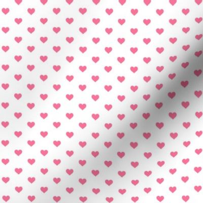 Hearts Pink on White XS