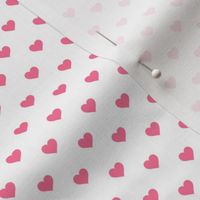 Hearts Pink on White XS