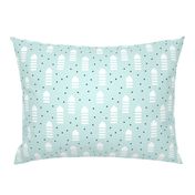 Abstract geometric arrows and triangles scandinavian style pastel blue design