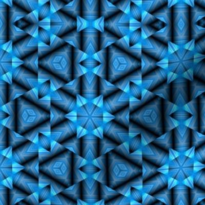 Blue and Black 3D Geometric