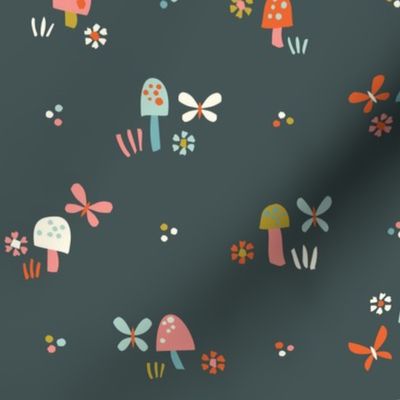 butterflies and mushrooms // by petite_circus // cute kids baby nursery //