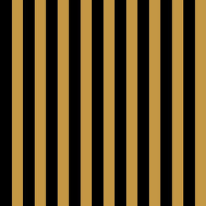 1" Stripe Black & Gold