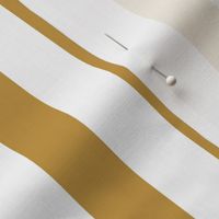 1" Stripe White & Gold
