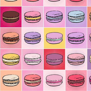 Pastel Macaron Mosaic - Sweet Treats Galore