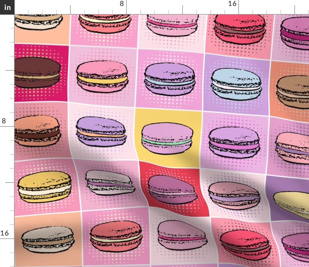 Pastel Macaron Mosaic - Sweet Treats Galore