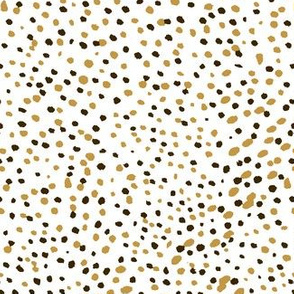 Gold Dots on White