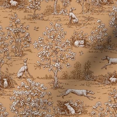 Brown Reverse Greyhound Toile