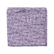 Purple  Reverse Greyhound Toile