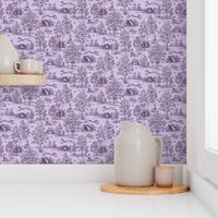 Purple  Reverse Greyhound Toile