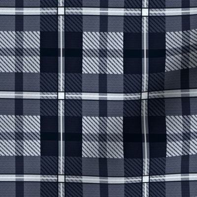 gingham plaid - indigo ink