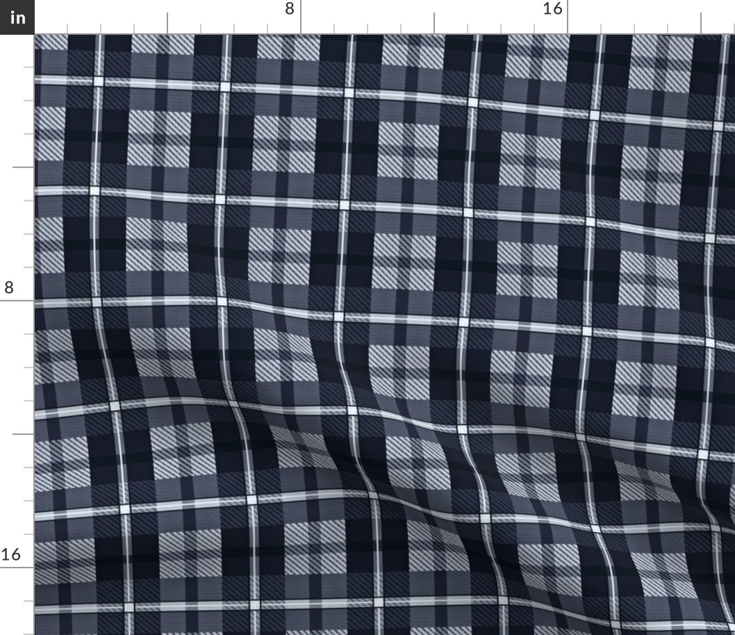 gingham plaid - indigo ink