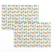 Rainbow Watercolour Unicorns