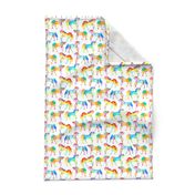 Rainbow Watercolour Unicorns