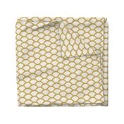 Faux Gold Glitter Scallop, Cream