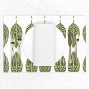 hosta leaves - off white background